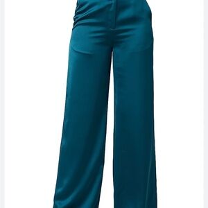 NWT Trina Turk Teal Wide-Leg Pants